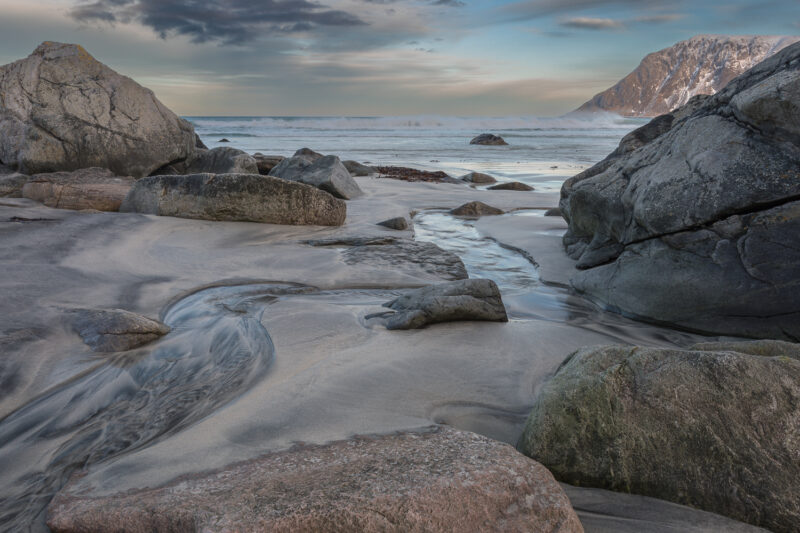 Skagsanden Beach, Flakstad, Lofoten, Norwegen