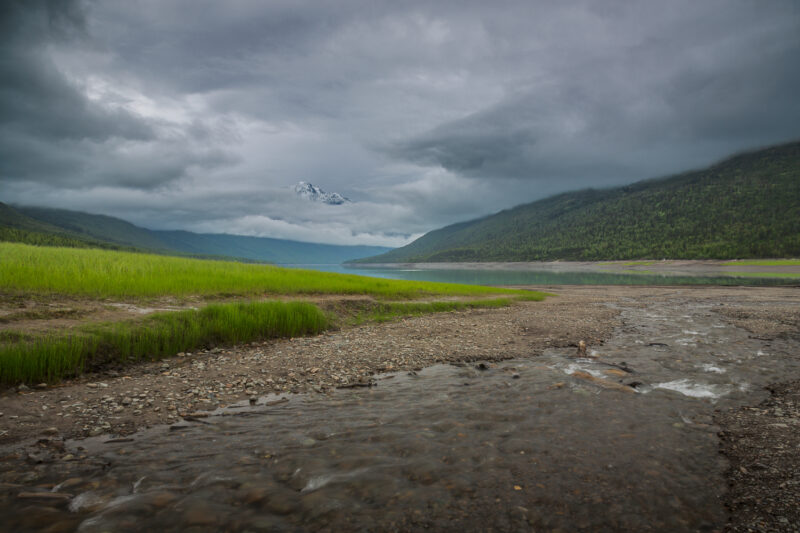 Eklutna lake, Bold Peak, Chugach State Park, Chugach Mountains, Alaska