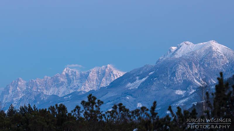 dämmerung, blau stunde, sonnenuntergang, berge, landschaft, pürgschachenmoor, steiermark