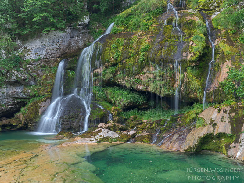 Der Virje Wasserfall und ein traumhaftes Flussgebiet in Slowenien