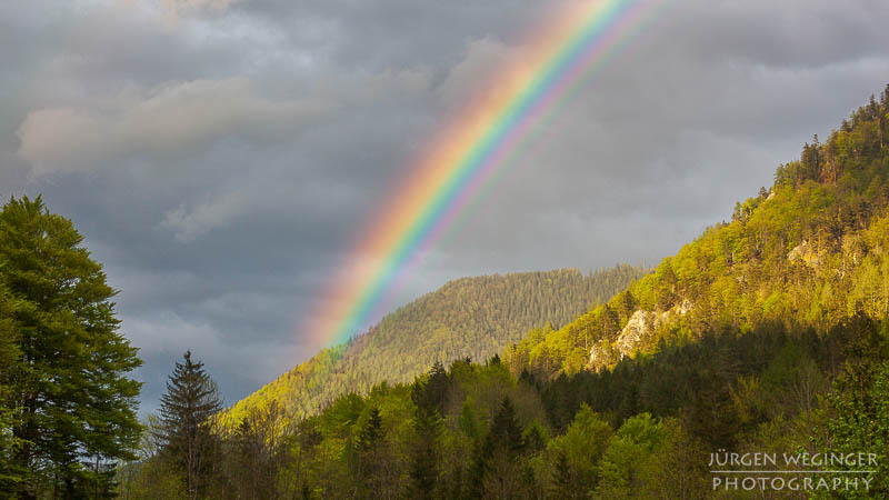 regenbogen, Steiermark, Sonnenlicht, sonne, Wälder, waldlandschaft