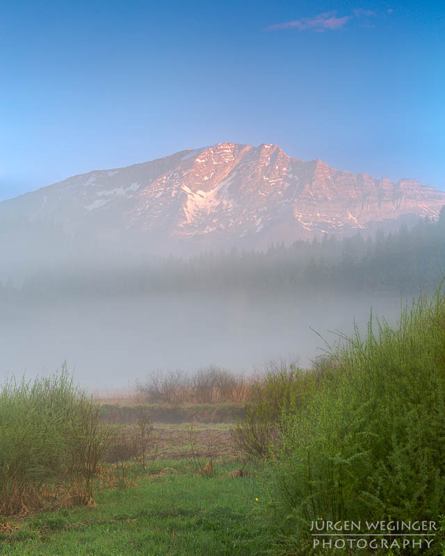 Frühling, ötscher, Niederösterreich, Mostviertel, Sonnenaufgang, morgen, Dunst, Nebel, berg, 