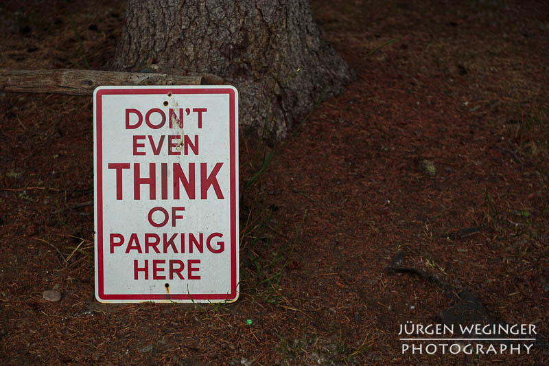 No-Parking-Schild in Talkeetna, Alaska